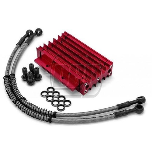 Red cnc alloy pit bike - red, oil